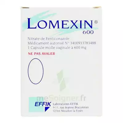Lomexin 600 Mg Caps Molle Vaginale Plq/1 à IS-SUR-TILLE